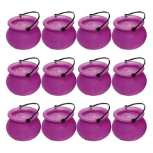 12pcs Mini Cauldron with Handle Halloween Mini Witch Cauldron Halloween Pot Candy Holder for Halloween
