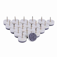 20x Möbel-Tisch- und Stuhlbein-Filzgleiter, Bodenschutz, DIY-Nagelschutz, Weiß, 24 mm