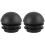 2 Pcs 25mm Dia Plastic Round Tube Inserts End Blanking Caps Black 1