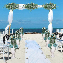 Greenery Artificial Front Door Wreath Hanging Eucalyptus Leaves Garland for Home Window Wall Weddin