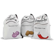Potato and Onion Storage Bag Drawstring Bag Onion Potato Pepper Storage Bag Drawstring Fresh-Keeping