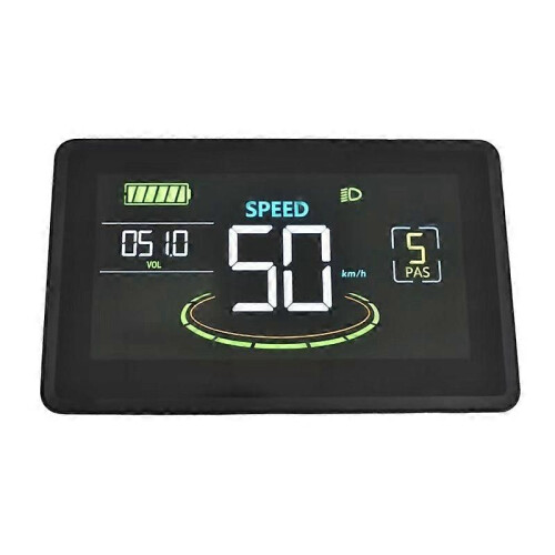 H6C Electric Bike LCD Display Meter 24V-60V E Scooter LCD Panel Color Screen with USB UART for Elect 1