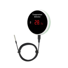WLAN-Thermometer mit 1-m-Sonde, digitalem LCD-Display, Temperaturregler, App-Benachrichtigungen, EU-Stecker