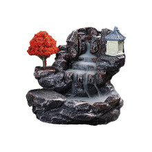 E Incense Burner Mountains River Waterfall Fragrance Fireplace Backflow Smoke Censer Holder Decoration for Home