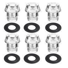 6 Sets Coffee Percolators Knob Replacement Knob Top and Washer Ring, Transparent Coffee Pot Filters