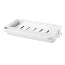 Wall-Mounted Kitchen Storage Rack with Drainage Cloth and Dishwashing Towel Holder - Space-Saving