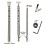 3/8" Drill Bit Set with Depth Stop Collar & SQ2 Screwdriver Bits for Pocket Hole Jig System 3