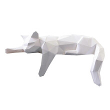 Cat Paper Model - Geometric Modern Room Decor Statue Sculpture for Office Desk Frame Desk Decoratio