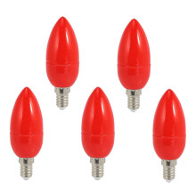 5X Λαμπτήρες κεριών LED με κόκκινο φως τύχης, φώτα θεού, εξοικονόμηση ενέργειας, E14