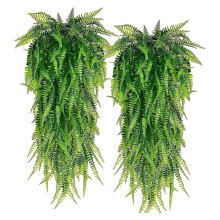 33Inch Persian Fern Leaves Vines Room Decoration Hanging Artificial Plant Leaf Grass Wedding Party Balcony Decoration