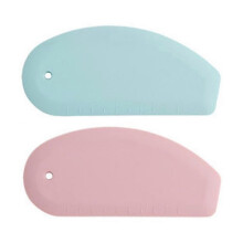 Silicone Bowl Scraper Flexible Curved Edge Food Grade Bench Dough Scraper Heat Proof Kitchen Pan Scr