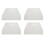 4pcs 19 cm x 12.5cm Flat White Plastic Cake Decorator Dough Pastry Scraper Tool 1