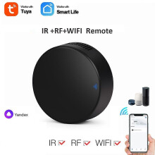 Tuya Smart RF IR -kaukosäädin WiFi Älykäs koti-infrapunaohjain ilmastointilaitteisiin, televisioihin,