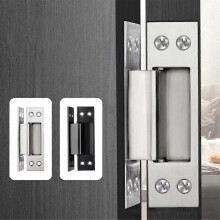 5-Inch Concealed Door with Concealed Stainless Steel Wooden Door Concealed Door and Hinge Hidden Hinge. Black