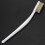 10 Pcs 6.9 "Length Plastic White Handle Bristle Brush brass metal 4