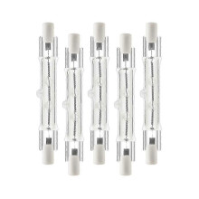 5er-Pack R7s 118 mm 300 W 230 V Halogen-Linearleuchten, dimmbare Halogenlampen für Baustellenbeleuchtung