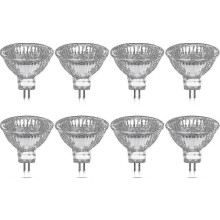 Συσκευασία 8 λαμπτήρων αλογόνου GU5.3 MR16 35W 12V με δυνατότητα