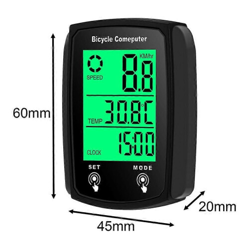 Fietscomputer, waterdichte snelheidsmeter, kilometerteller, fietsstopwatch, fietsaccessoires 1