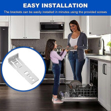 2PCS Dishwasher Countertop Mounting Bracket WD01X21740,Dishwasher Mounting Bracket, Replaces WD01X10598, PS11700868