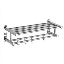 Bathroom Towel Holder Storage Organizer Shelf Wall Mounted Towel Rack
