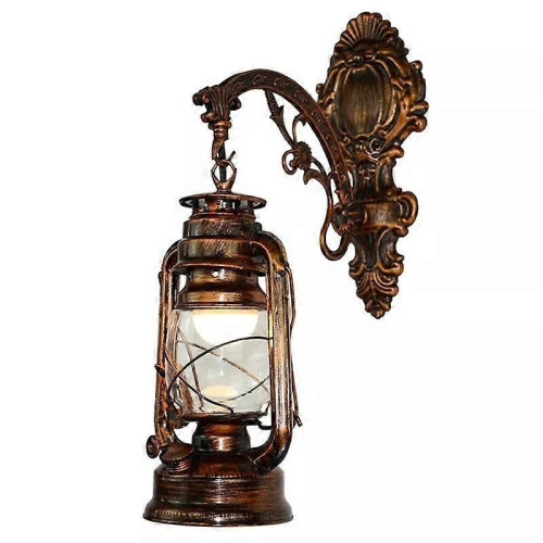Vintage LED Φωτιστικό Τοίχου Barn Lantern Ρετρό Φωτιστικό Τοίχου με Λάδι Άνθρακα
