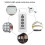 433MHz Wireless Remote Control Learning Code EV1527 Module with Antenna ABCD 4 Button Control 1000M 3