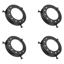 4 τεμάχια βάση στήριξης λαμπτήρων ρετρό 70X13mm/2.76X0.51In, μαύρη