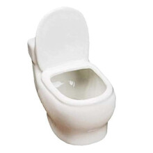 White Ceramic Toilet Plant Pot/Bonsai Pot/Flower Pot/Succulent Planter Perfect Gifts for Women, Mom or Birthdays