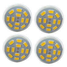 4x 6W GU4 (MR11) LED-spot MR11 12 SMD 5730 570 DC 12V, warm wit
