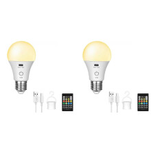 2X Έξυπνη Λάμπα LED RGB USB - Επαναφορτιζόμενη, Ρυθμιζόμενης Φω