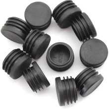 25mm Black Plastic Plugs, Black Round Tube Covers, Inner End Caps for Chairs Desks Tables Foot Furniture Pipe, 20 Pcs