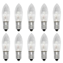 10 τεμάχια λαμπτήρας LED με πυρακτωμένο νήμα E10, θερμό λευκό,