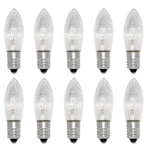 10 τεμάχια λαμπτήρας LED με πυρακτωμένο νήμα E10, θερμό λευκό,