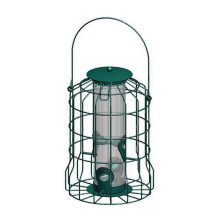 Bird Deterrent Feeder Rust-Proof Hanging Bird Feeder Cage compatible Garden Backyard Squirrel-Proof Wild Bird Feeder Green