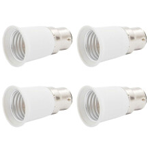 4x B22 naar E27 fittingadapter voor gloeilampen