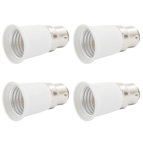 4x B22 naar E27 fittingadapter voor gloeilampen