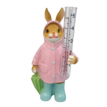 Garden Rain Gauge Landscape Farm Outdoor Resin Animal Statue