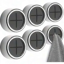 Self-Adhesive Towel Hooks for Kitchen & Bathroom - Premium Chrome Design