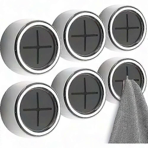 Self-Adhesive Towel Hooks for Kitchen & Bathroom - Premium Chrome Design