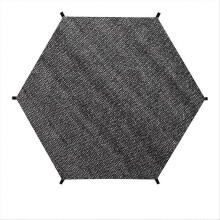 Trampolin-Sonnenschutzabdeckung, Sonnenschutznetz für den Außenbereich, 3 m (10 Fuß) mit 6 Stangen