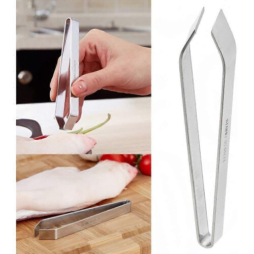 (2Pcs) Fish Bone Stainless Steel Professional Fish Tweezers 2