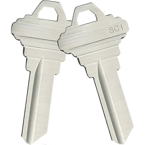 100Pcs Brass Key Blanks for House & Office, SC1 Key Blanks, Bulk Pack 2