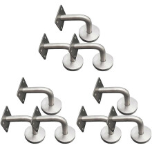 9PCS Elegant Replacement Handrail Bannister Stair Rail Supports Brackets compatible Hotel Gym Villa Restaur