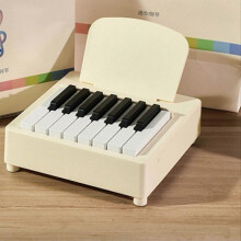 Calendario con mini pianoforte, calendario con musica famosa in tutto il mondo, regalo bianco