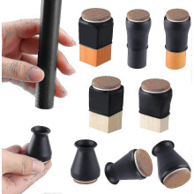 Silicone Chair Leg Floor Protectors with Felt for 0.5" to 1" Legs - 16 Pcs