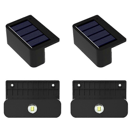 4 τεμάχια ηλιακά φωτιστικά τοίχου LED, φωτισμός σκαλοπατ