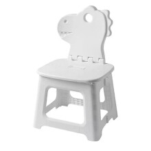 Step Stool for Kids Dinosaur Foldable Step Stool with Back Support Seat Furniture Home Shoe Changing Chair