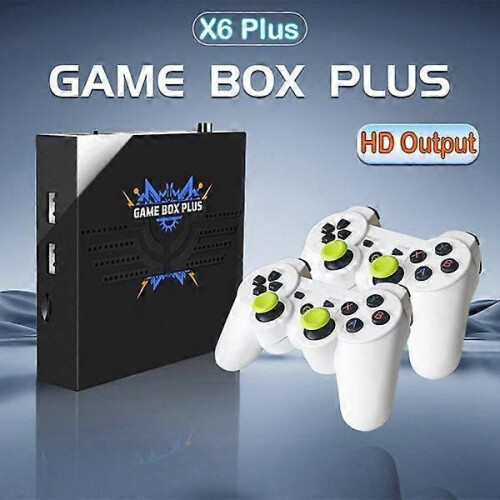 Console per videogiochi TV X6 PLUS 64G con custodia TV, controller wireless, console arcade retrò, supporta 2