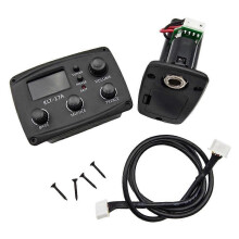 KLT-17A Acoustic Guitar EQ Preamp,with Digital Procedding Tuner 3 Band EQ Equalizer with Tuner Guitar