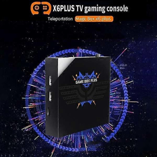 Console per videogiochi TV X6 PLUS 64G con custodia TV, controller di gioco, console arcade retrò, supporta 2